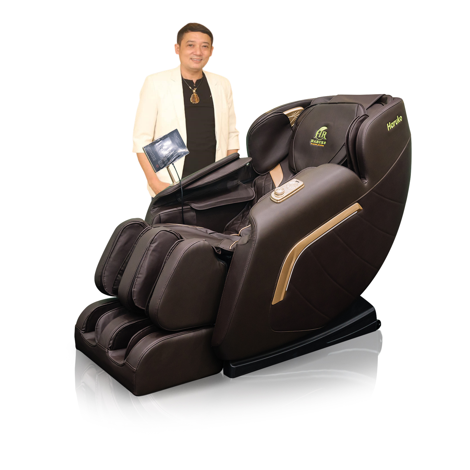 Ghế massage thông minh Haruko – A6 Pro ( Nâu ) - Image 4