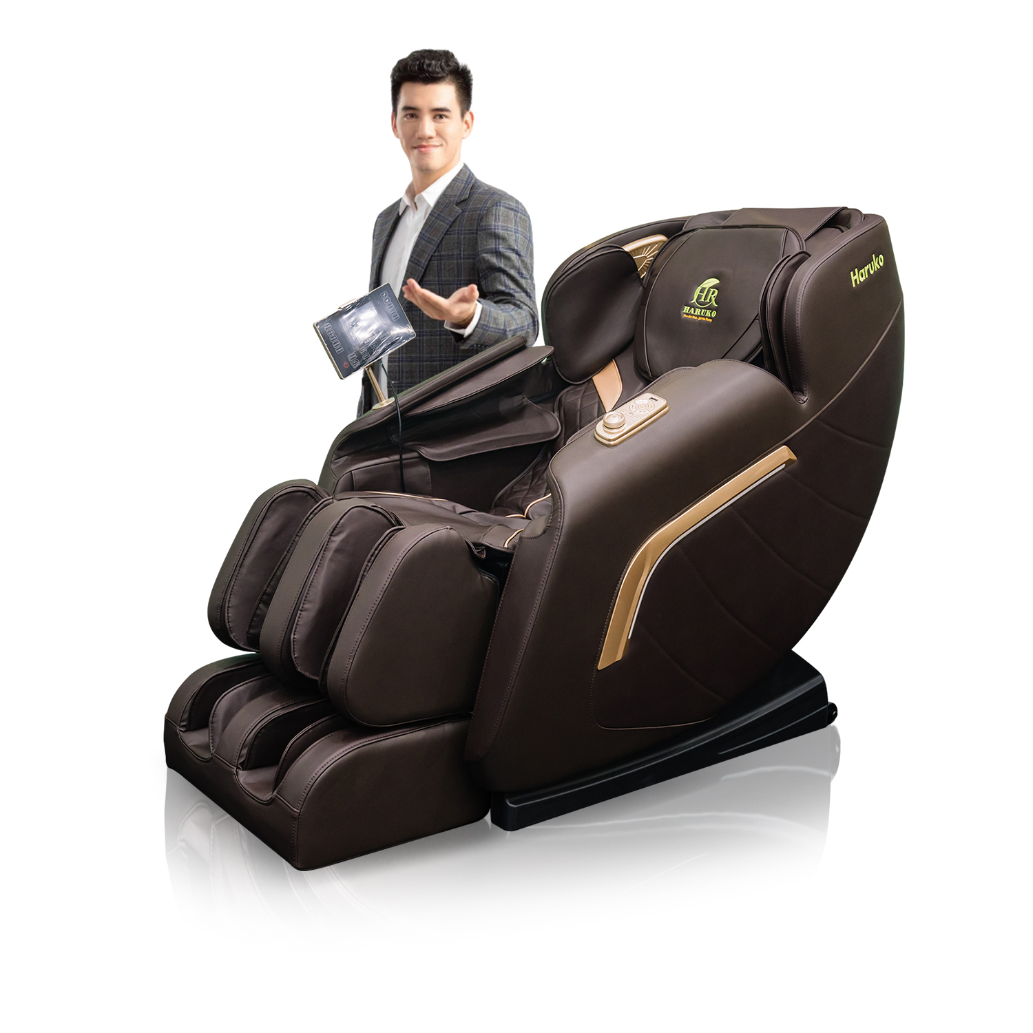 Ghế massage thông minh Haruko – A6 Pro ( Nâu ) - Image 5