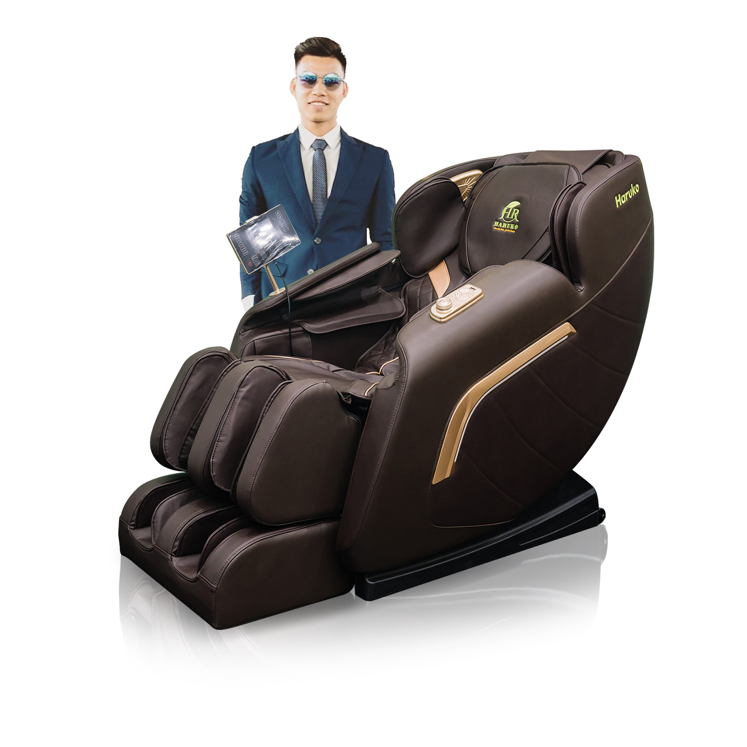 Ghế massage thông minh Haruko – A6 Pro ( Nâu ) - Image 6