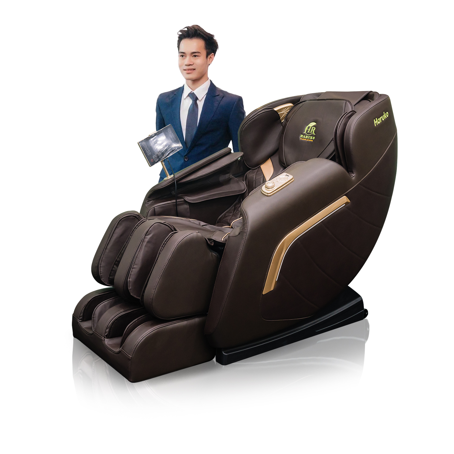 Ghế massage thông minh Haruko – A6 Pro ( Nâu ) - Image 8