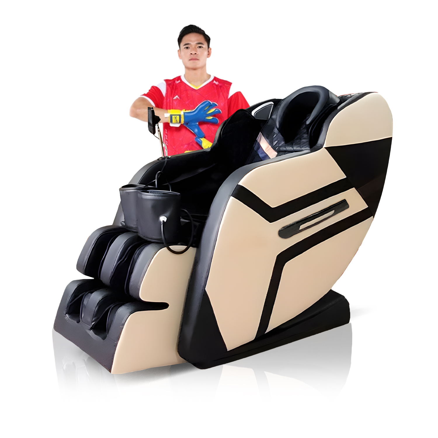 Ghế massage HARUKO H7 Kem Đen - Image 4