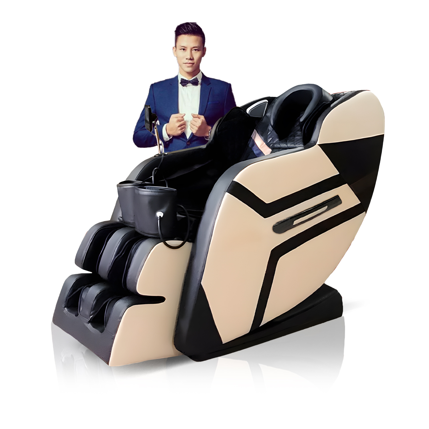 Ghế massage HARUKO H7 Kem Đen - Image 5