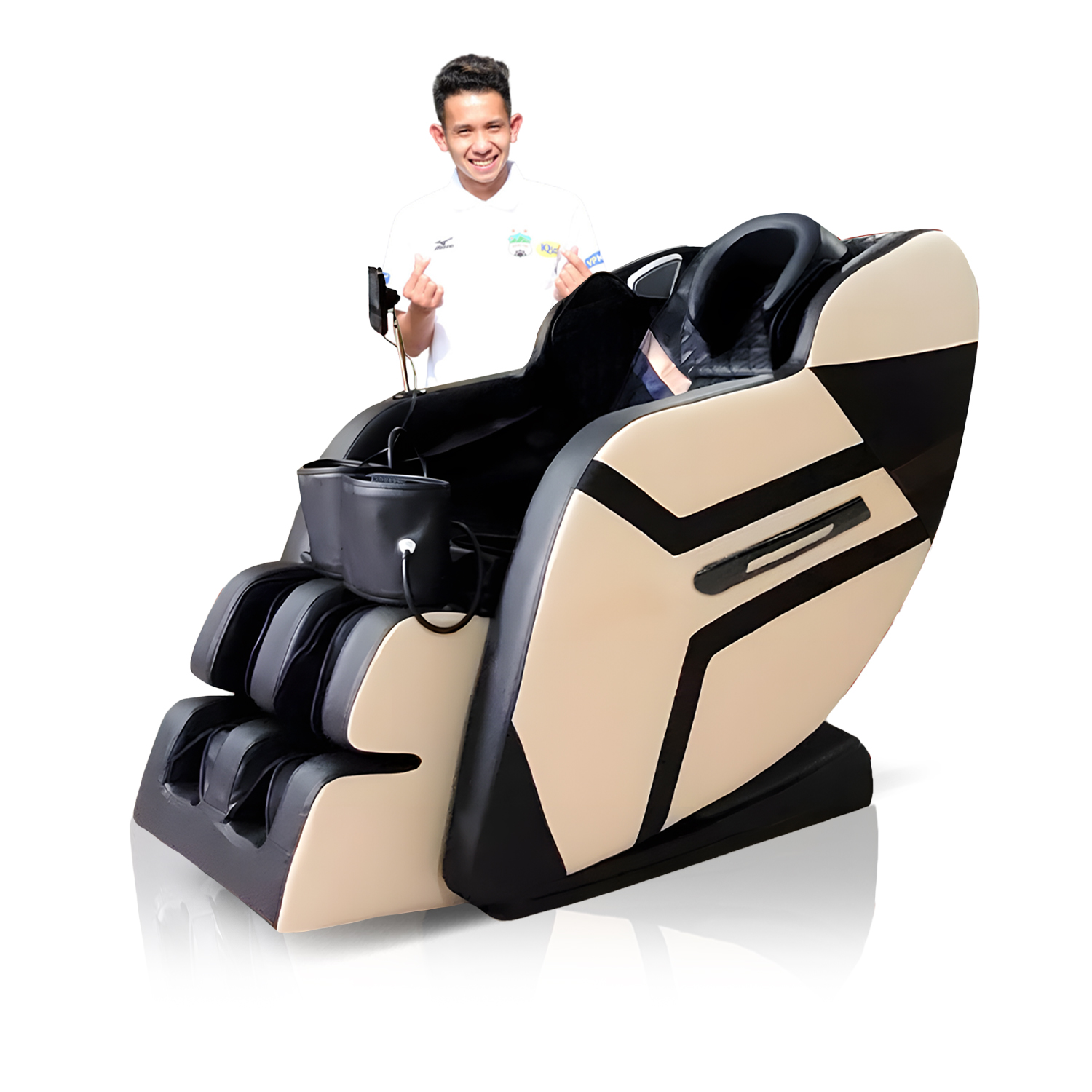 Ghế massage HARUKO H7 Kem Đen - Image 6