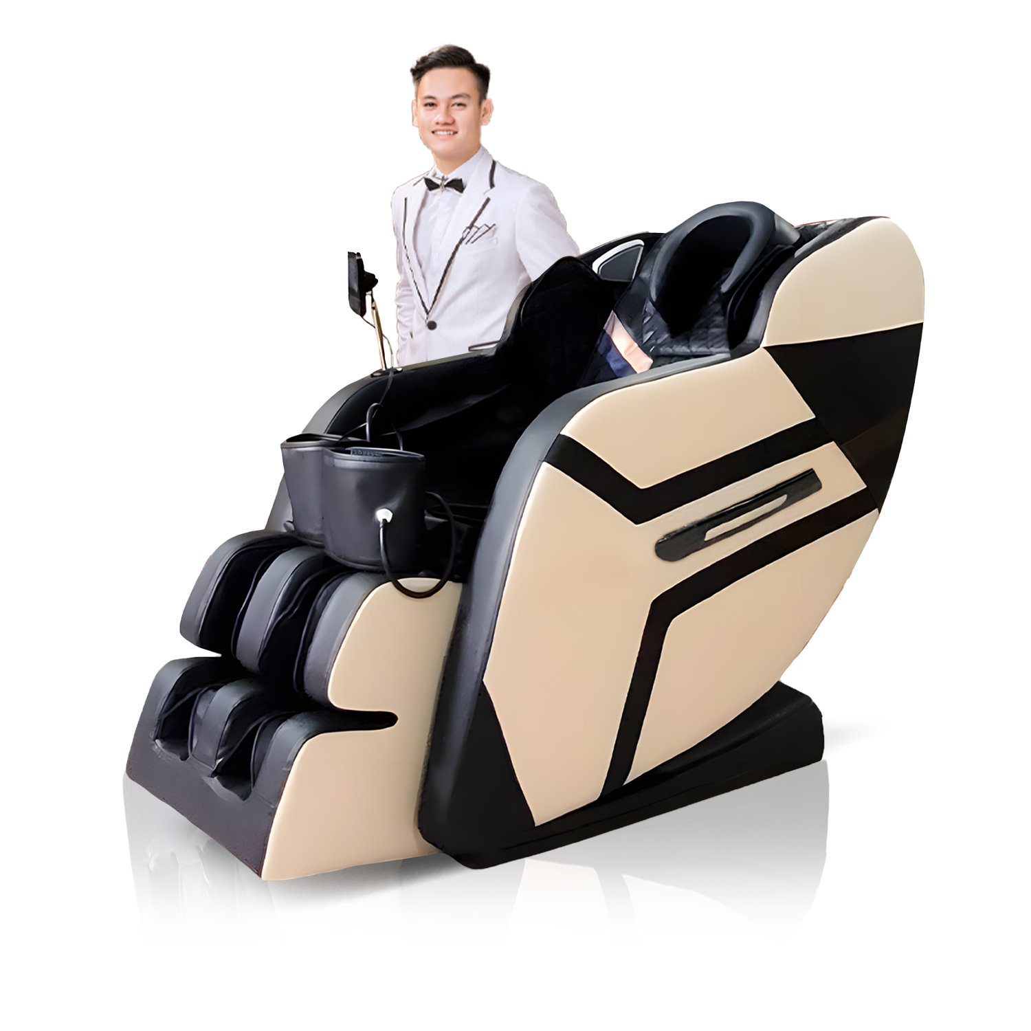 Ghế massage HARUKO H7 Kem Đen - Image 7