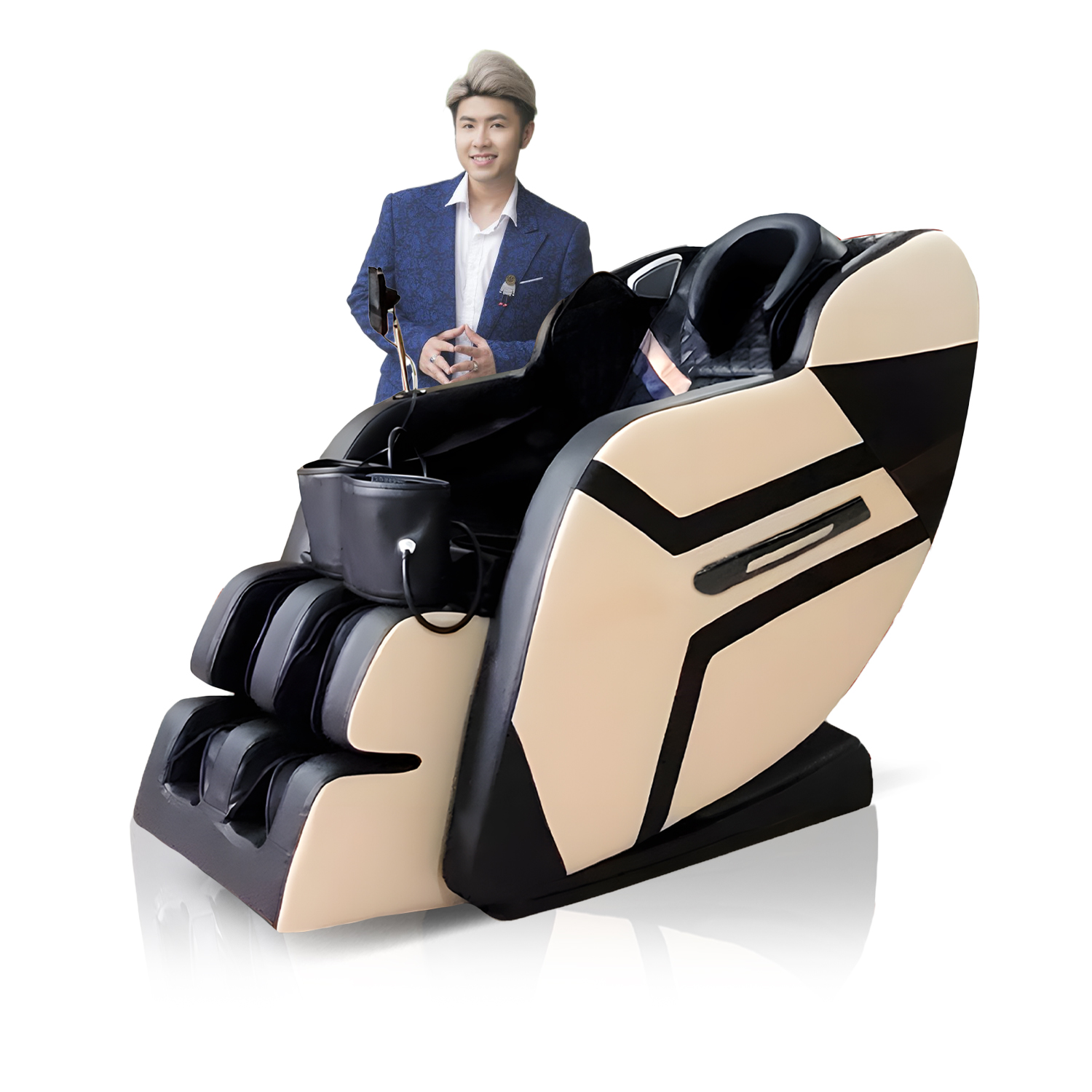 Ghế massage HARUKO H7 Kem Đen - Image 8