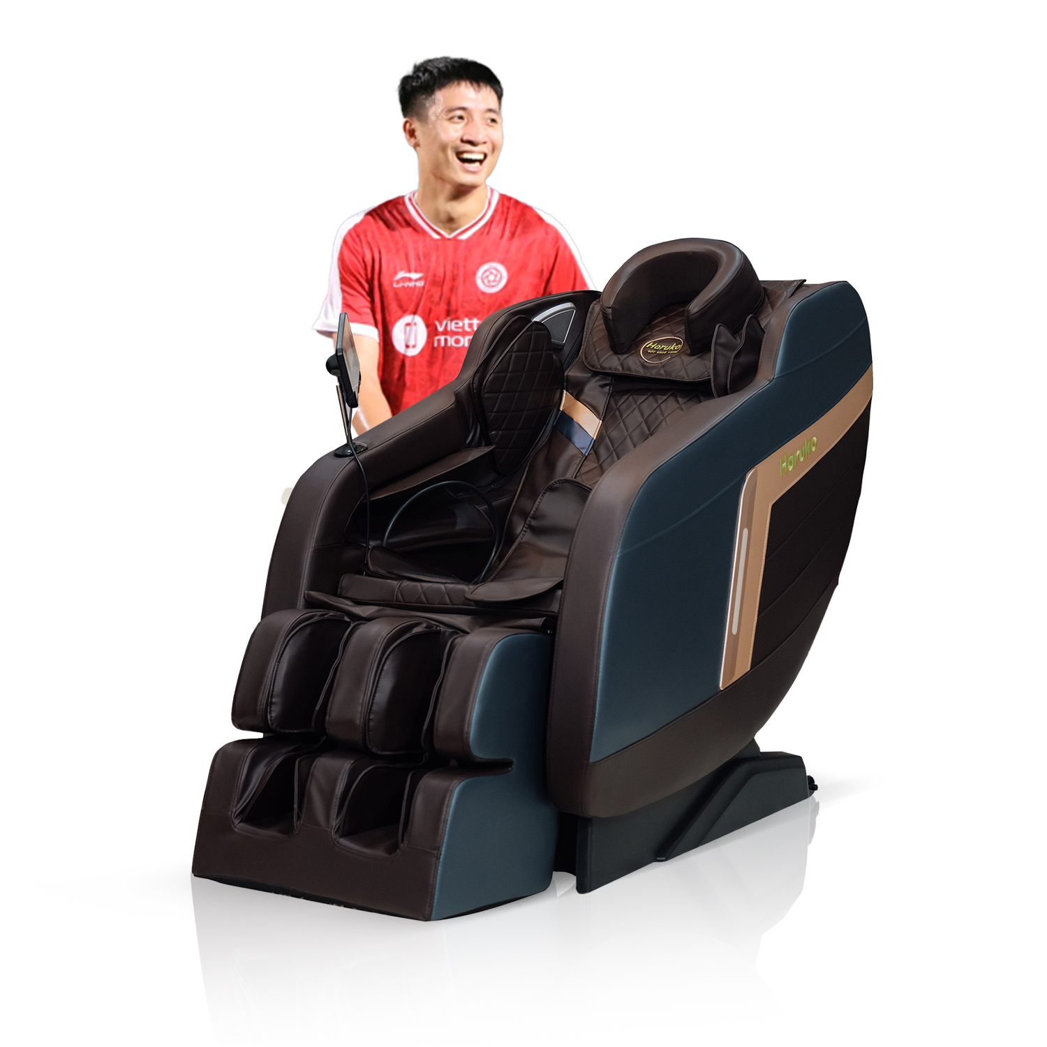 Ghế massage HARUKO H7 Nâu Xanh - Image 7